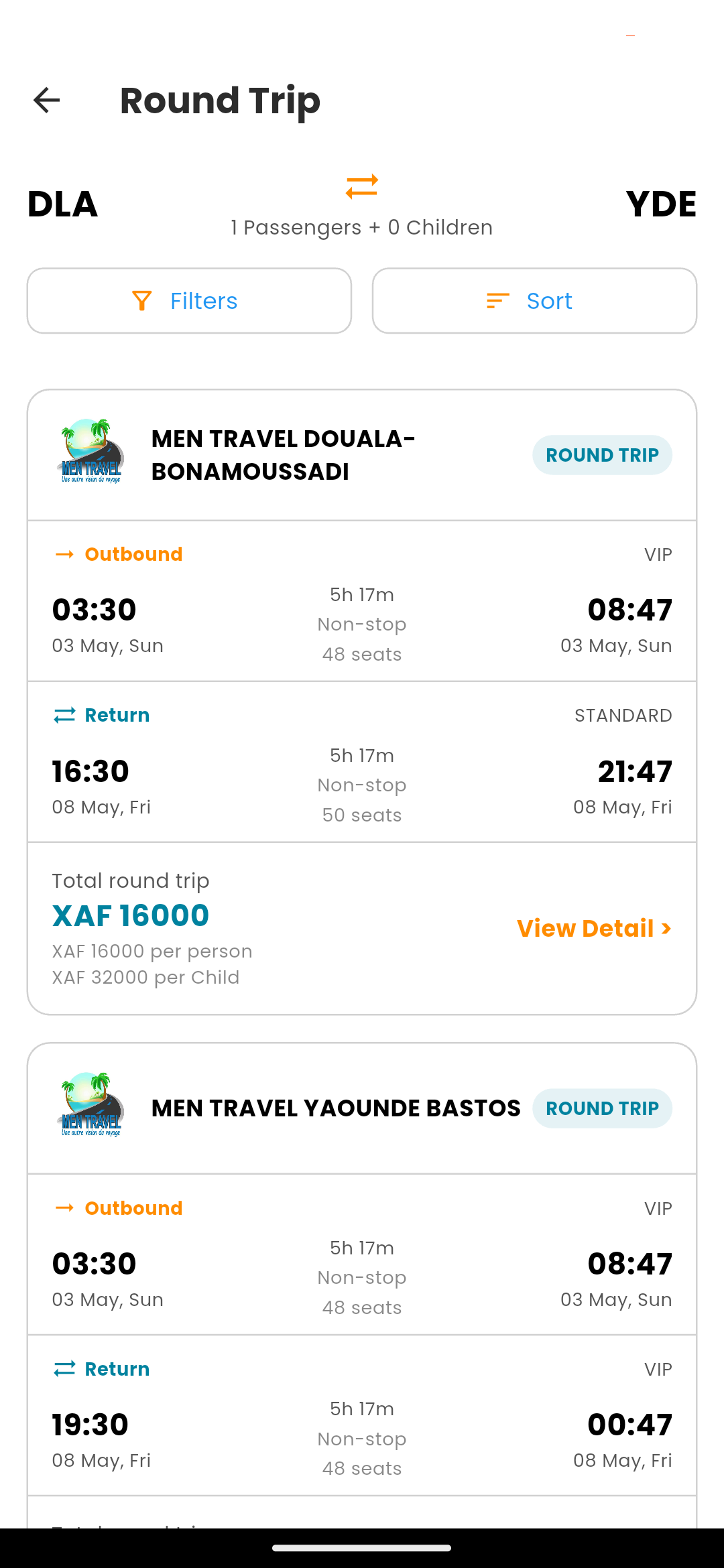 GO Bus mobile app screenshot 2