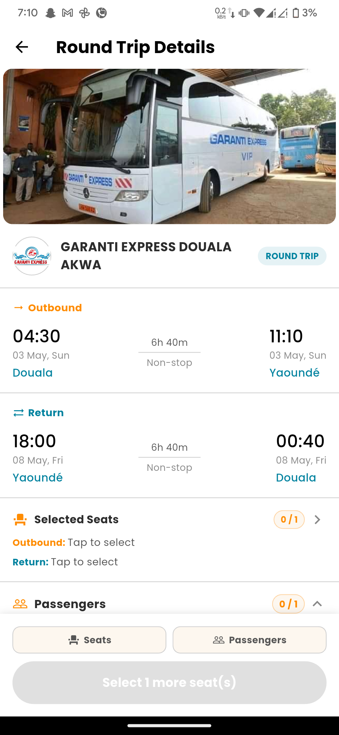 GO Bus mobile app screenshot 3
