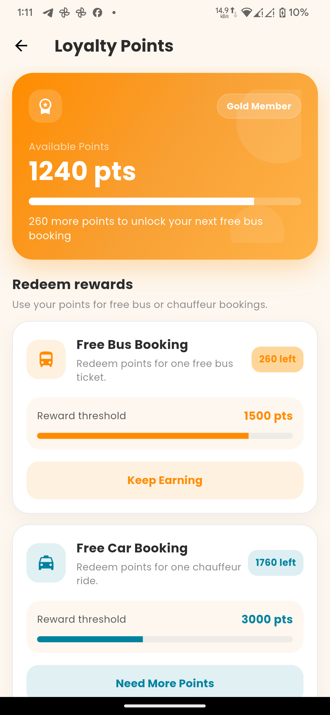 GO Bus mobile app screenshot 4